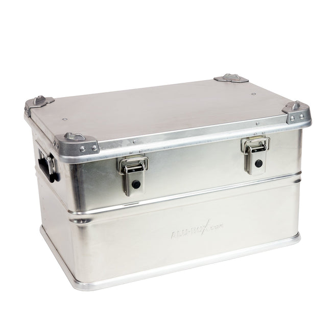 ALUBOX Aluminium Box Lockable E141 – Premium Aluminium Storage Box 141  Litres – Lid with Die-Cast Aluminium Stacking Corners and Rubber Seal –  Includes Locks : : DIY & Tools