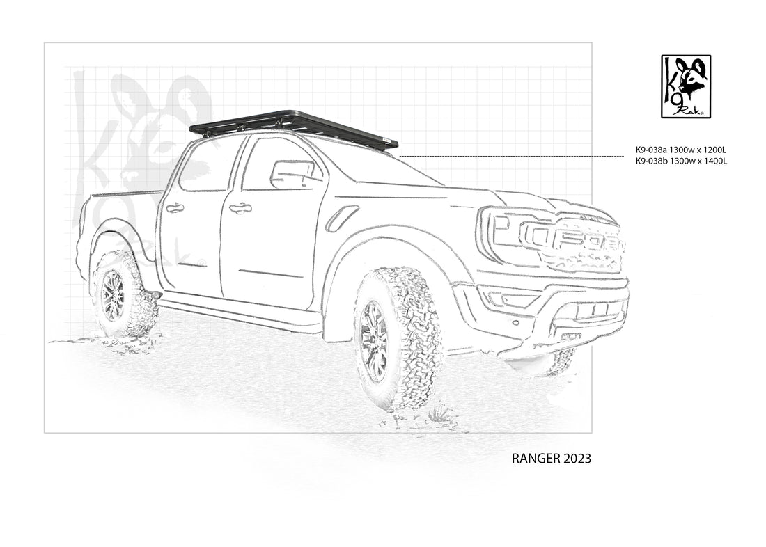 Ford Ranger Double Cab K9 Roof Rack Kit