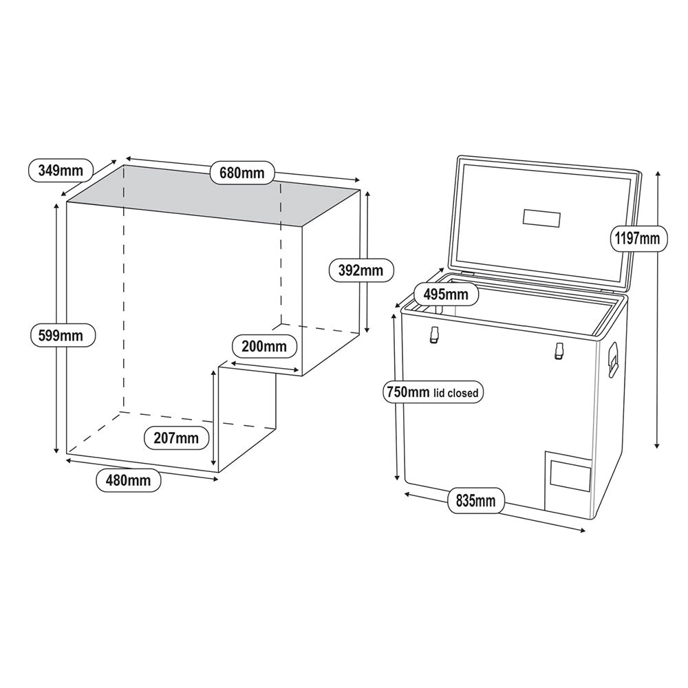 125L Legacy Smart QC Fridge/Freezer