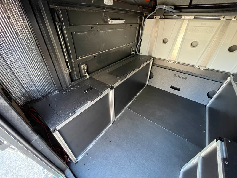Alu-Cab Canopy Camper V2 - Toyota Tacoma 2005-Present 2nd & 3rd Gen. - Front Utility Module - 6' Bed