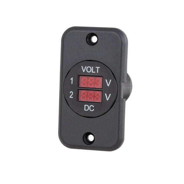 29mm Panel Mount Dual Volt Meter (9-48Vdc)