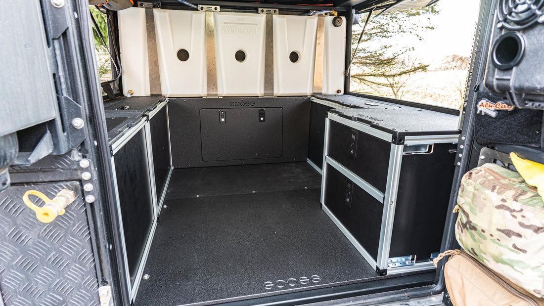 Alu-Cab Canopy Camper V2 - Jeep Gladiator 2019-Present JT - Rear Double Drawer Module - 5' Bed