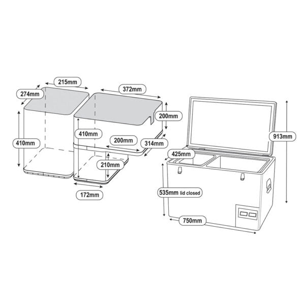 60L Legacy Fridge/Freezer