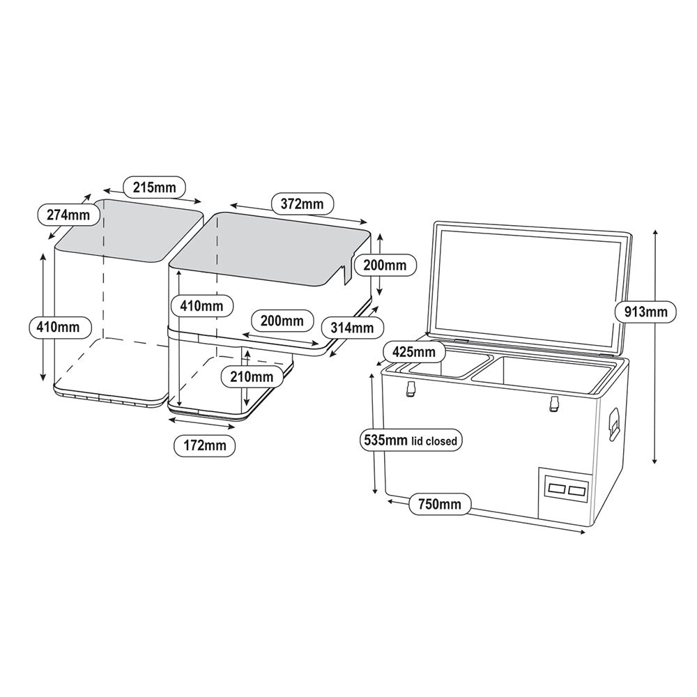 60L Legacy Smart Fridge/Freezer